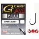 Крючки карповые размер №6 Gamakatsu A-1 G-Carp Specialist X PTFE